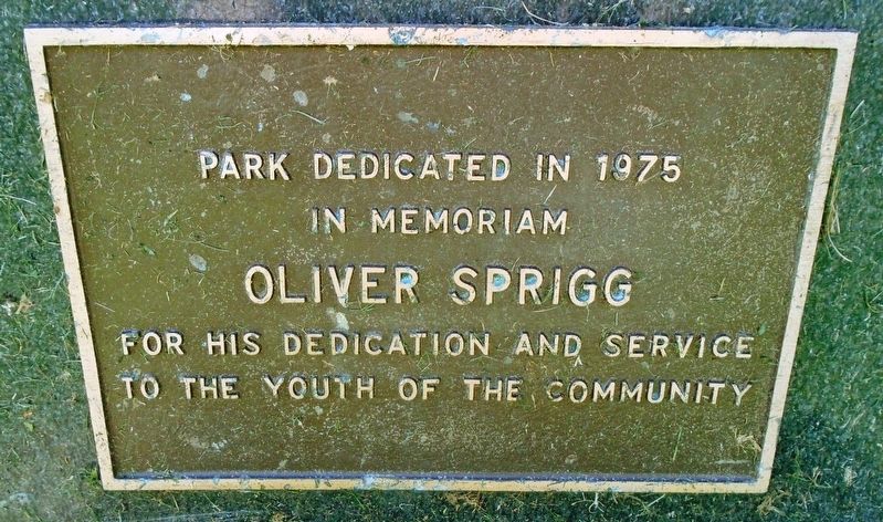 Oliver Sprigg Marker. Click for full size. Oliver Sprigg Marker image. Click for full size.
