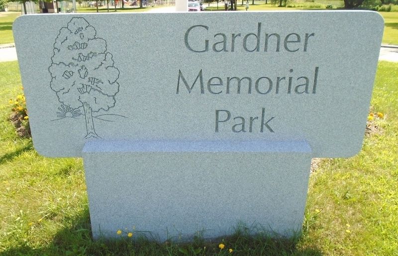 Gardner Memorial Park Entrance Marker. Click for full size. Gardner Memorial Park Entrance Marker image. Click for full size.
