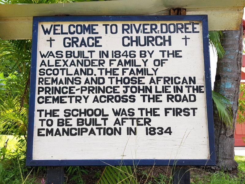 The Rivière Dorée Grace Church Marker image. Click for full size.