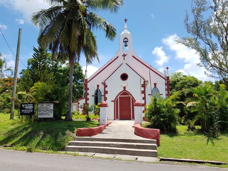 The Rivière Dorée Grace Church and Marker image. Click for full size.