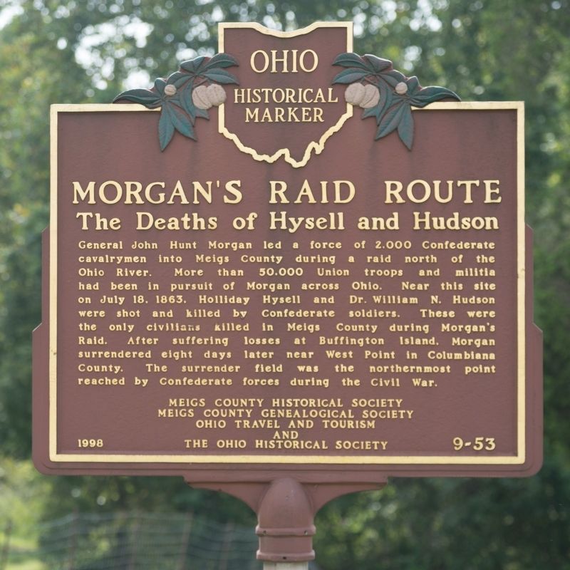 Morgan’s Raid Route Marker image. Click for full size.