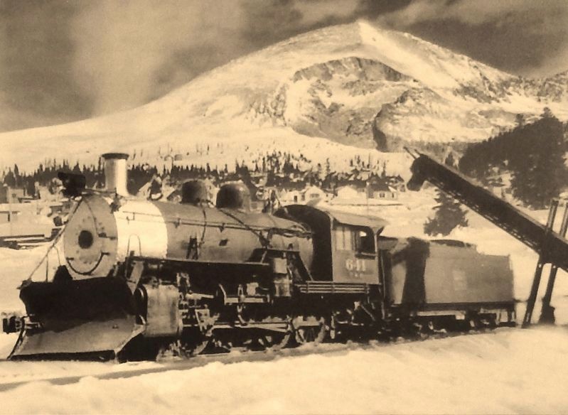 Marker detail: Burlington and Northern steam locomotive #641 image. Click for full size.