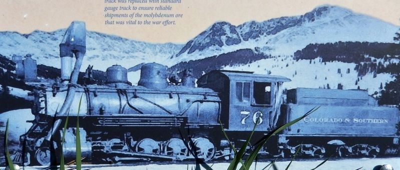Marker detail: Colorado and Southern steam locomotive #76. Click for full size. Marker detail: Colorado and Southern steam locomotive #76 image. Click for full size.