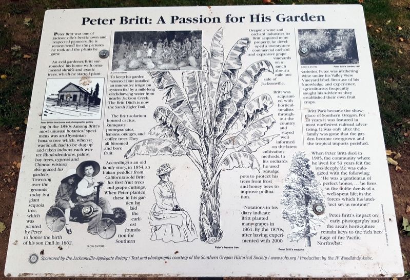 Peter Britt: A Passion for His Garden Marker image. Click for full size.