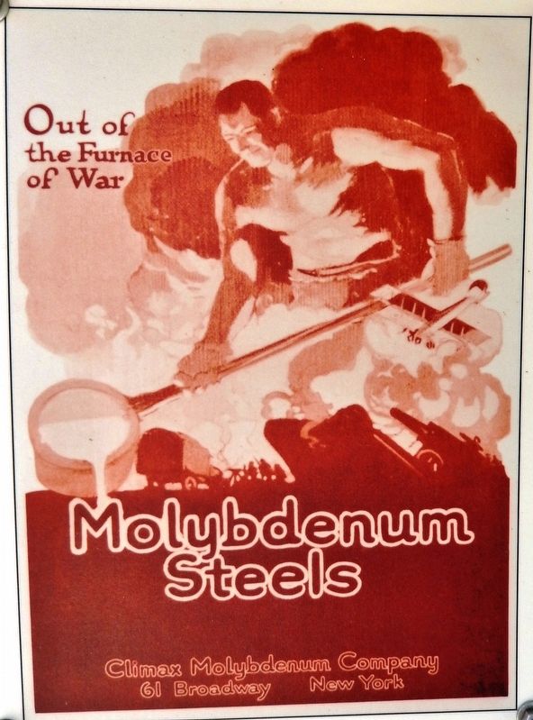 Vintage Climax Molybdenum Poster - 1920s (<i>on exhibit near marker</i>) image. Click for full size.