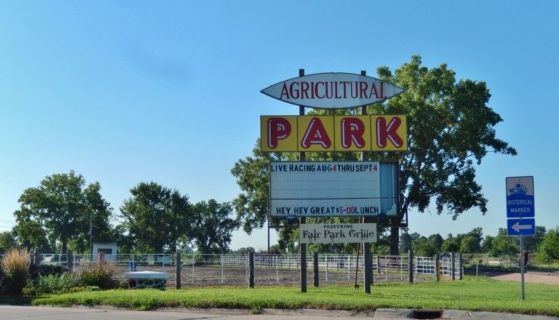 Agricultural Park Entrance & Sign (<i>located on 15th Street, near marker</i>) image. Click for full size.
