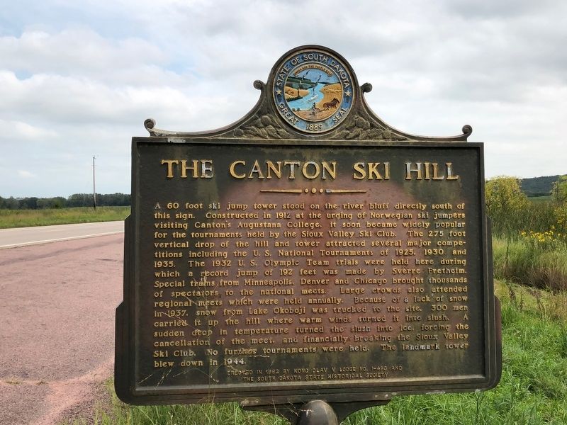 The Canton Ski Hill Marker image. Click for full size.