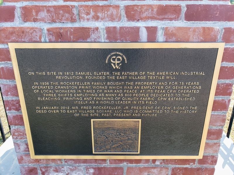 East Village Textile Mill Marker. Click for full size. East Village Textile Mill Marker image. Click for full size.