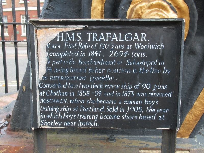 H.M.S. Trafalgar Marker image. Click for full size.