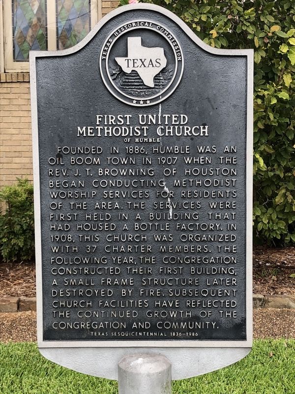 First United Methodist Church of Humble Marker image. Click for full size.