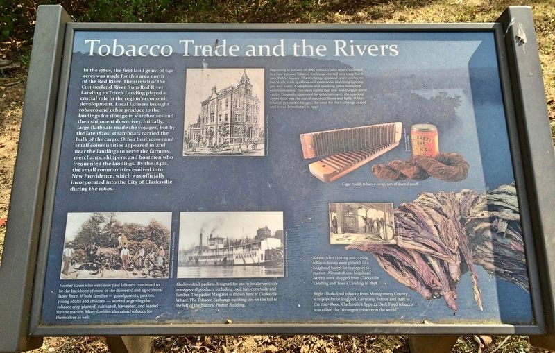 Tobacco Trade and the Rivers Marker image. Click for full size.