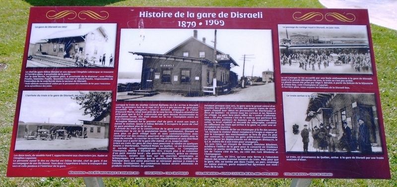 Histoire de la gare de Disraeli Marker image. Click for full size.