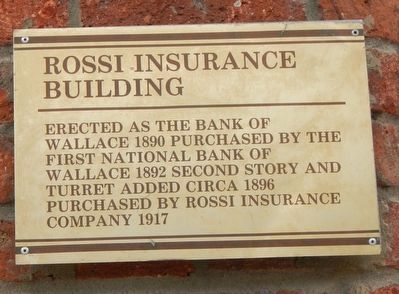 Rossi Insurance Building Marker. Click for full size. Rossi Insurance Building Marker image. Click for full size.