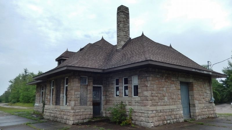 Harrisville Depot Before Restoration (<i>southwest corner view</i>). Click for full size. Harrisville Depot Before Restoration (<i>southwest corner view</i>) image. Click for full size.