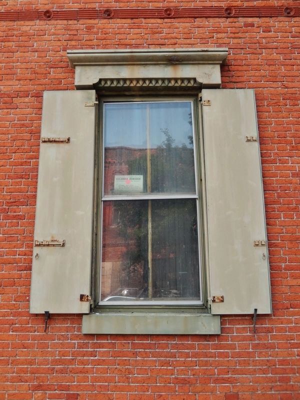 First National Bank (<i>window detail</i>) image. Click for full size.