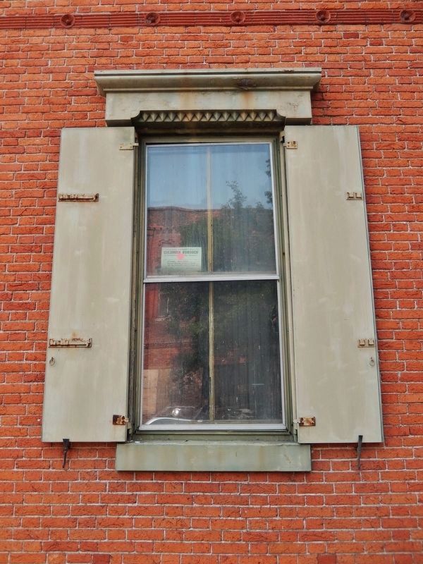 First National Bank (<i>window detail</i>) image. Click for full size.