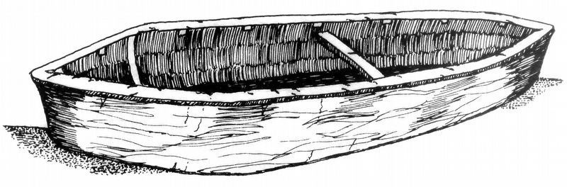 The Punt: The colonist version of the native single log canoe. image. Click for full size.