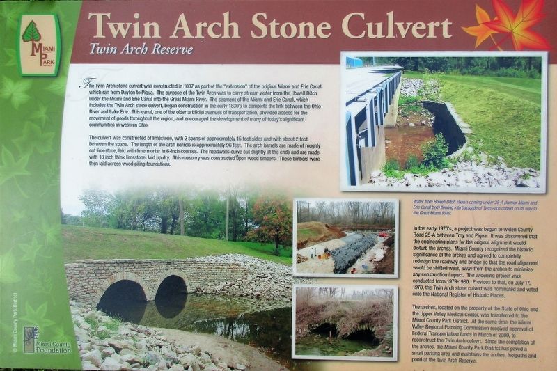 Twin Arch Stone Culvert Marker image. Click for full size.