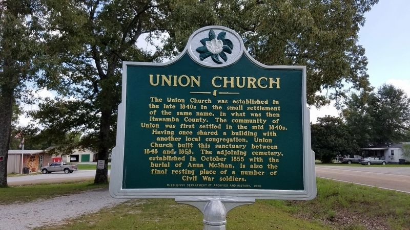Union Church Marker. Click for full size. Union Church Marker image. Click for full size.