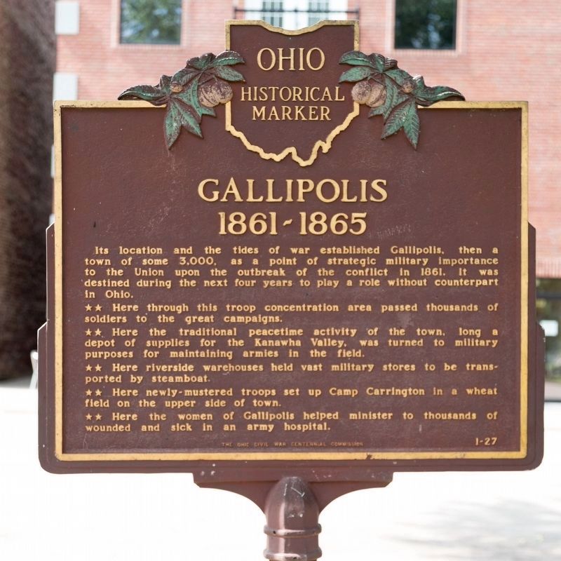 Gallipolis Marker, Side Two image. Click for full size.