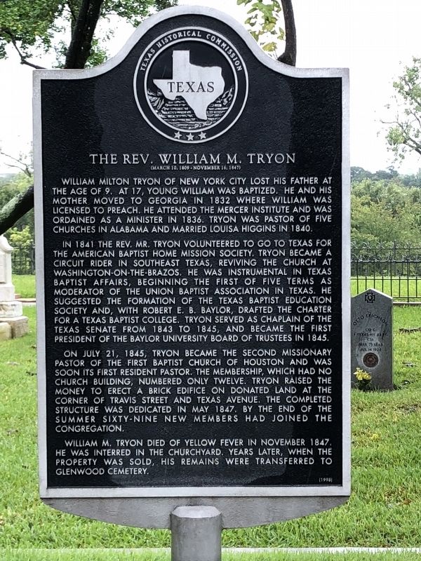 The Rev. William M. Tryon Marker image. Click for full size.