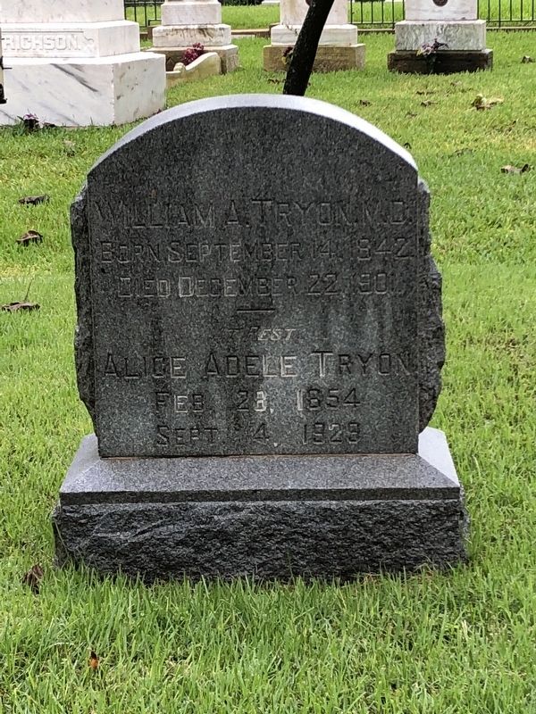 The Rev. William M. Tryon Grave Marker. Click for full size. The Rev. William M. Tryon Grave Marker image. Click for full size.