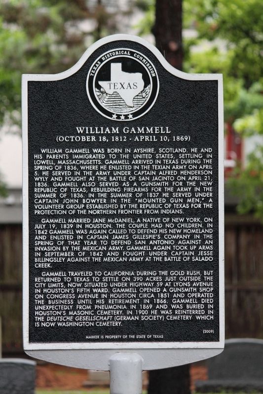 William Gammell Marker image. Click for full size.