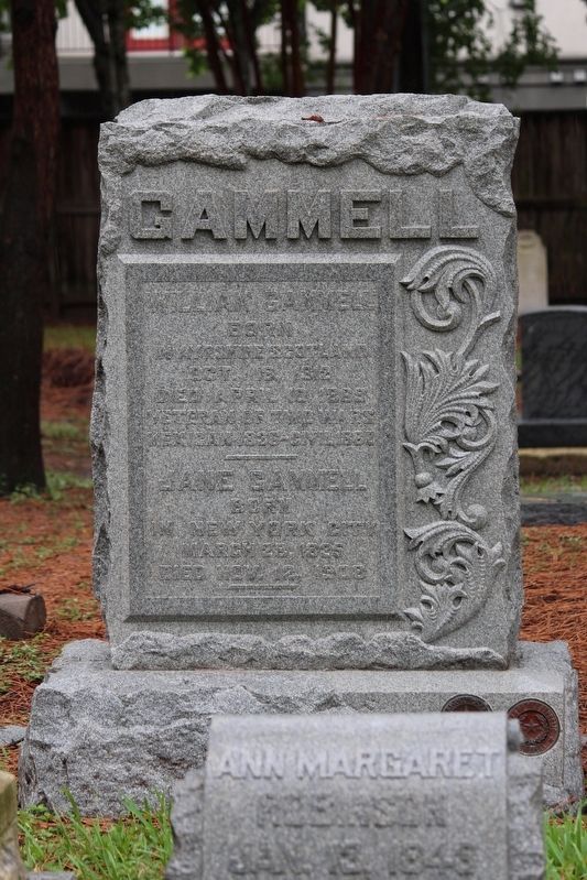 William Gammell Grave Marker image. Click for full size.