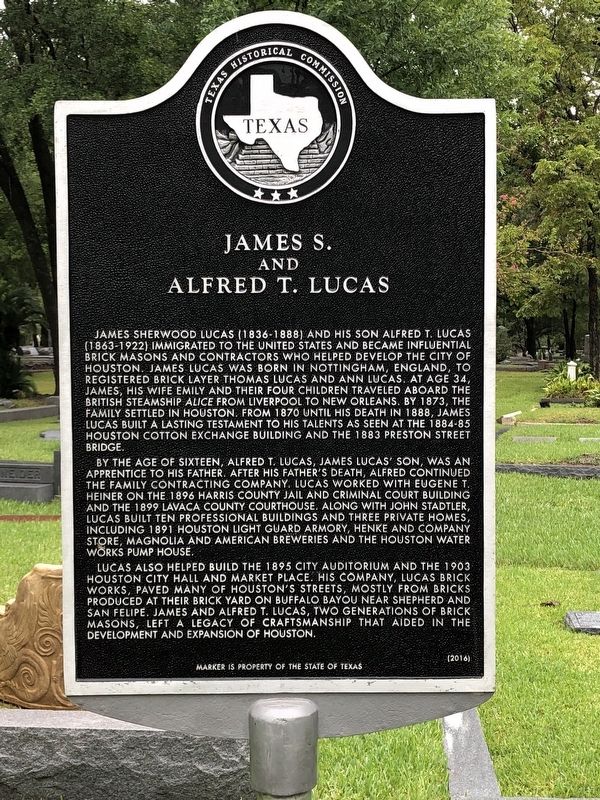 James S. and Alfred T. Lucas Marker image. Click for full size.