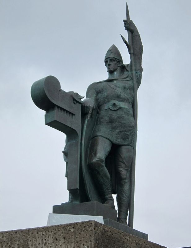 Ingólfur Arnarson Statue - closeup. Click for full size. Ingólfur Arnarson Statue - closeup image. Click for full size.
