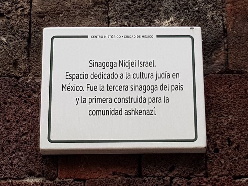 Nidjei Israel Synagogue Marker. Click for full size. Nidjei Israel Synagogue Marker image. Click for full size.