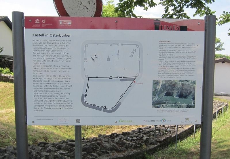 Kastell in Osterburken / Fort Osterburken Marker - left panel image. Click for full size.