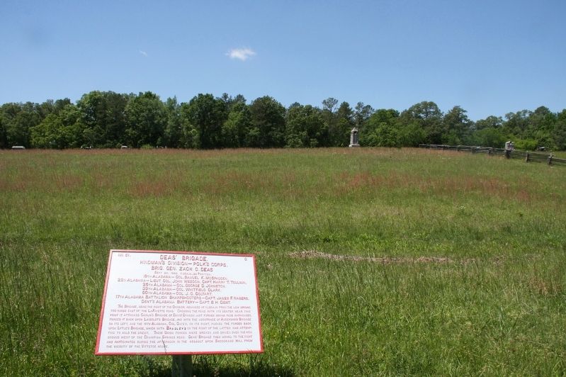 Deas’ Brigade Marker. Click for full size. Deas’ Brigade Marker image. Click for full size.