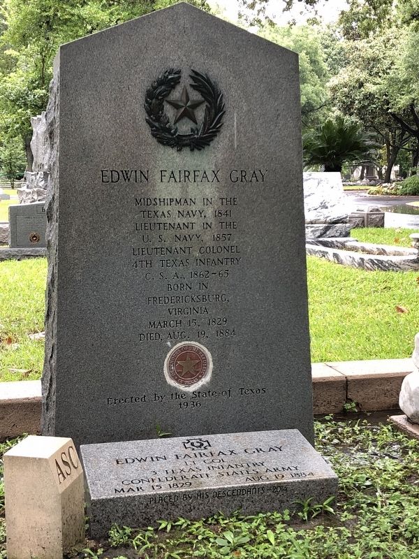 Edwin Fairfax Gray Marker. Click for full size. Edwin Fairfax Gray Marker image. Click for full size.