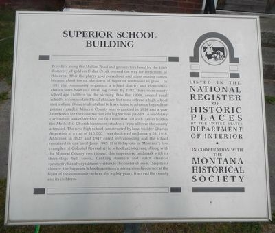 Superior School Marker image. Click for full size.