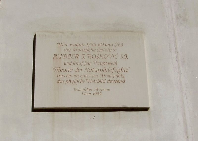 Rudjer J. Bošković Marker. Click for full size. Rudjer J. Bošković Marker image. Click for full size.