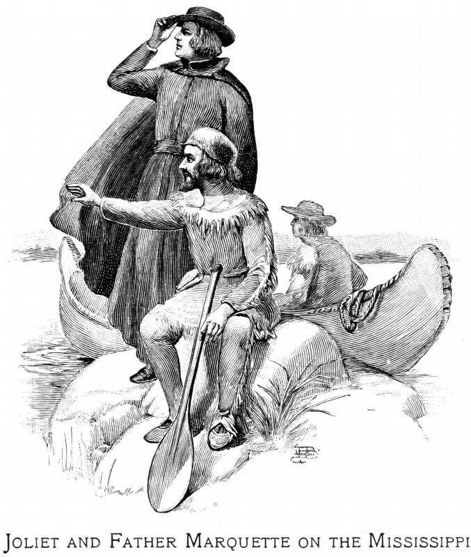 Joliet and Father Marquette on the Mississippi image. Click for full size.