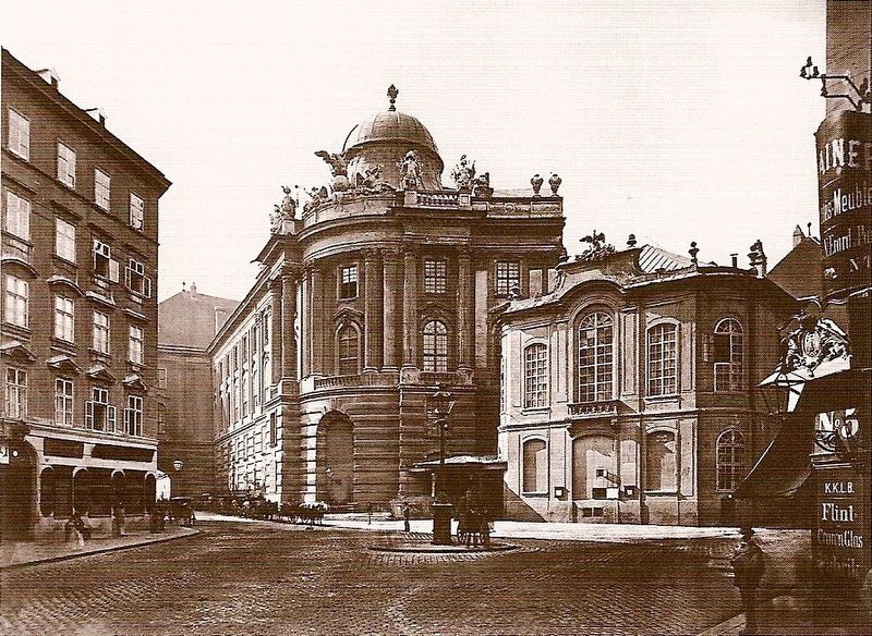 The Old Vienna Burgtheater on Michael Square, next to the Winter Riding School (on the right) image. Click for full size.