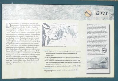 Glacial Lake Missoula Marker. Click for full size. Glacial Lake Missoula Marker image. Click for full size.