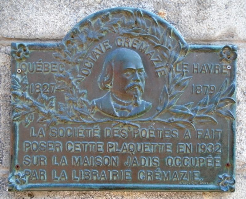 Octave Crémazie Marker. Click for full size. Octave Crémazie Marker image. Click for full size.