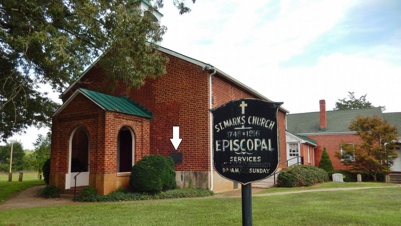 The Reverend Robert Rose Marker (<i>wide view; marker visible on front of St. Mark's Church</i>). Click for full size. The Reverend Robert Rose Marker (<i>wide view; marker visible on front of St. Mark's Church</i>) image. Click for full size.