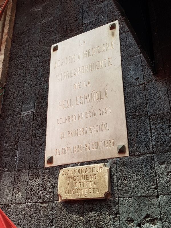 First Session of the Mexican Academy of Language Marker. Click for full size. First Session of the Mexican Academy of Language Marker image. Click for full size.