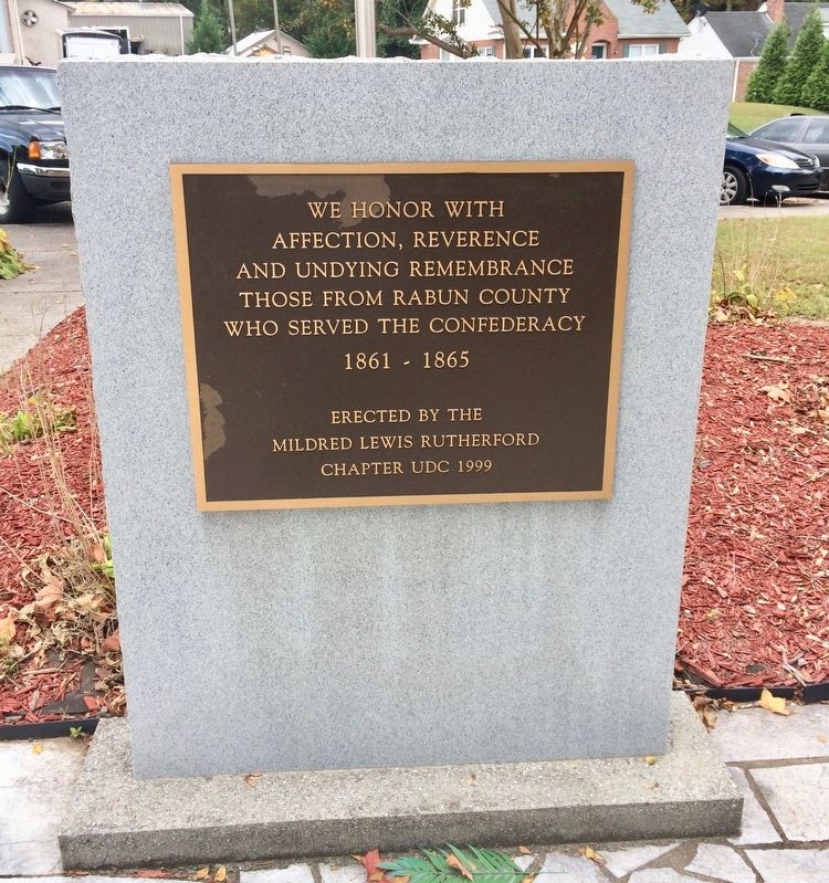 Rabun County Confederate Monument. Click for full size. Rabun County Confederate Monument image. Click for full size.