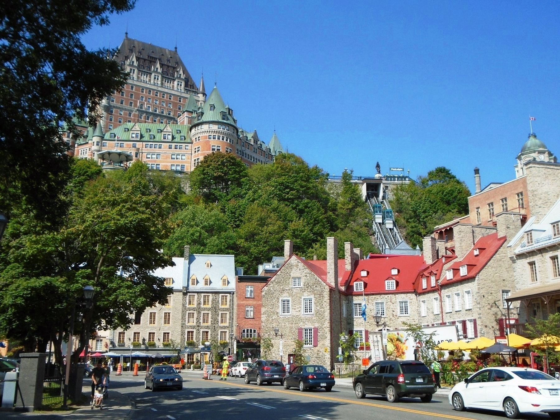 Quebec Lower Town View Toward Upper Town image. Click for full size.