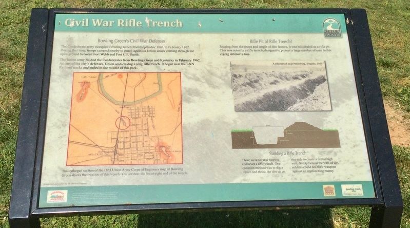 Civil War Rifle Trench Marker image. Click for full size.