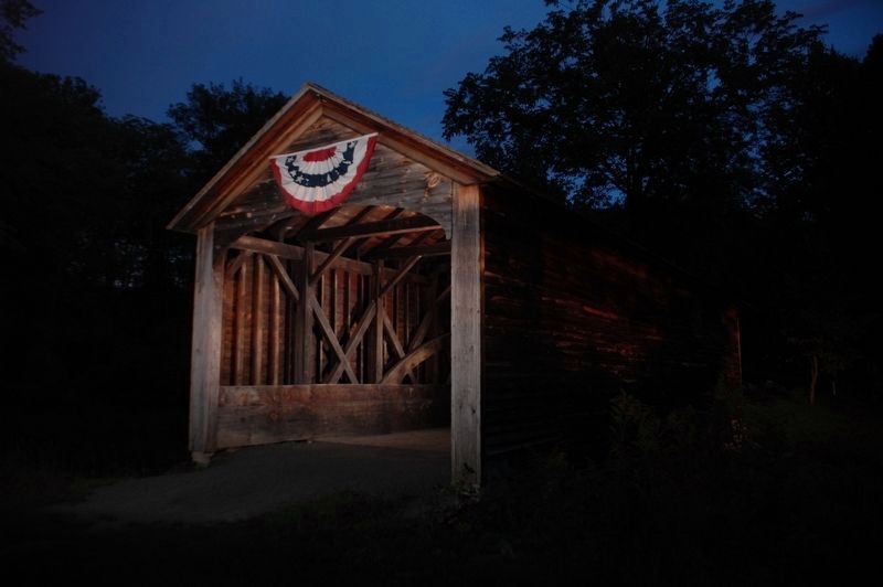 Hyde Hall Covered Bridge in the Evening. Click for full size. Hyde Hall Covered Bridge in the Evening image. Click for full size.