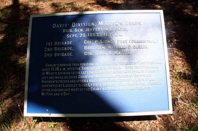 Davis' Division Marker image. Click for full size.