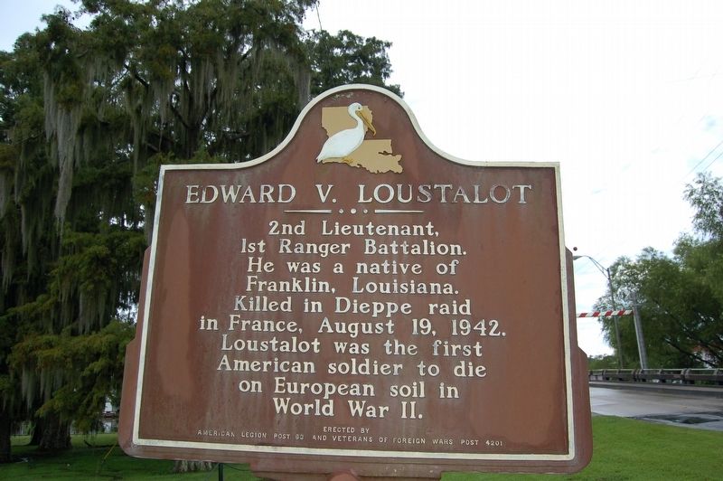 Edward V. Loustalot Marker. Click for full size. Edward V. Loustalot Marker image. Click for full size.