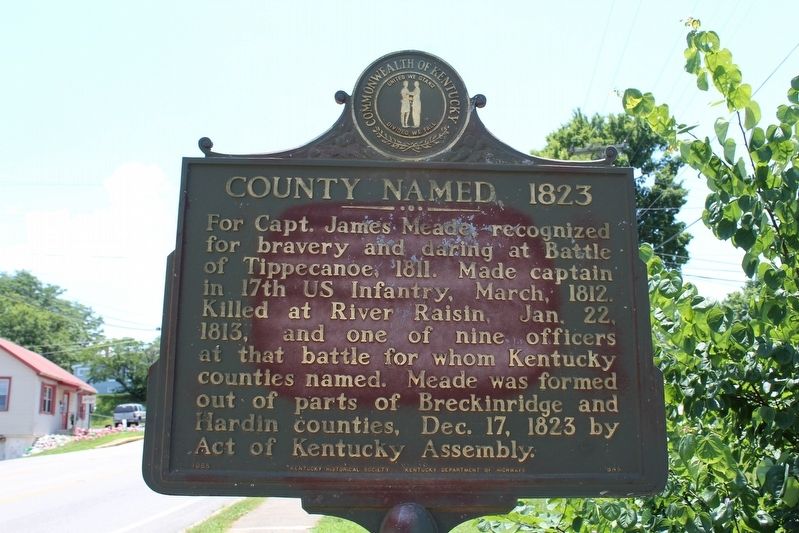 County Named, 1823 Marker. Click for full size. County Named, 1823 Marker image. Click for full size.