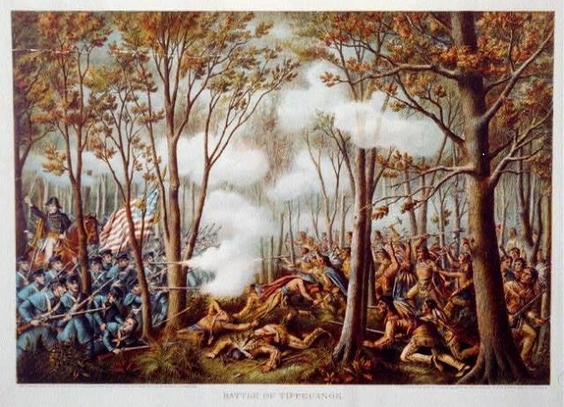 The Battle of Tippecanoe. Click for full size. The Battle of Tippecanoe image. Click for full size.